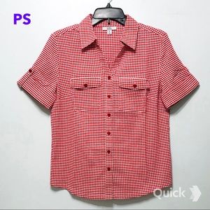 sz PS - New Croft & Barrow Plaid Button Down Top